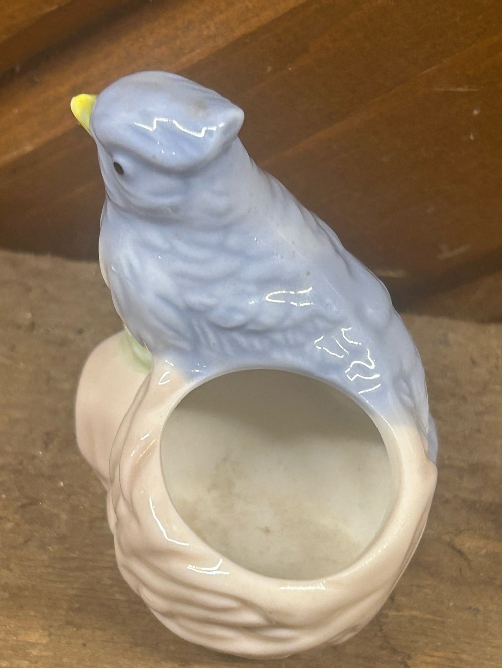 Vintage Blue Bird Porcelain Toothpick Holder/Planter - Picture 5 of 7